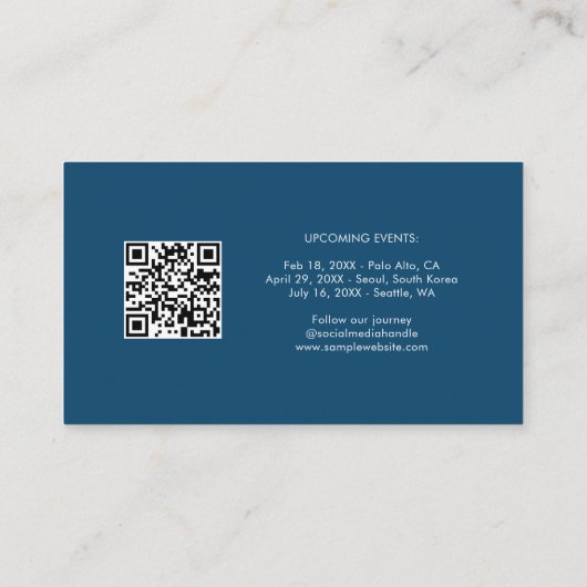 Custom Colors Tech Event Director  Visitekaartje (Achterkant)