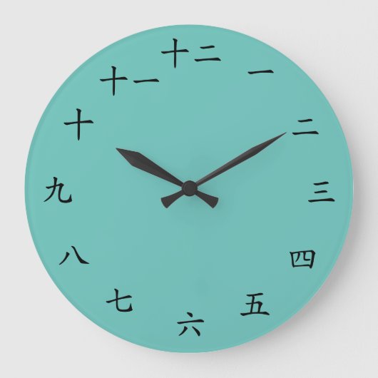 Custom Colour Japanese Clock Grote Klok (Voorkant)