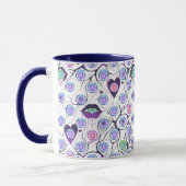 Custom Combo Mug with Unique Eye and Heart Design Mok (Links)