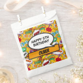 Custom Comic Book Superhero Verjaardagsfeest Bedankzakje (Geknipt)