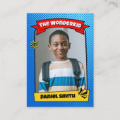 Custom Comic Trading Kaart voor Kids Smart Fun Gif Contactkaartje (Voorkant)