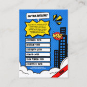 Custom Comic Trading Kaart voor Kids Smart Fun Gif Contactkaartje (Achterkant)