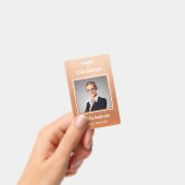 Custom Company Basic Employee Name Photo Roos Gold Badge (Handheld)