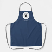 Custom Company Black Logo/Navy Blue Personeelsunif Schort (Voorkant)