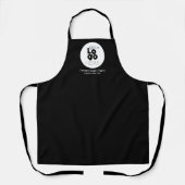 Custom Company Black Logo op Black Personeelsunifo Schort (Voorkant)