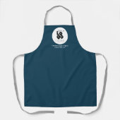 Custom Company Black Logo op Blauwgroen personeels Schort (Voorkant)