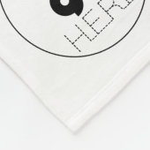 Custom Company Black Logo Pattern op White Fleece Deken (Hoek)