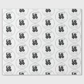 Custom Company Black Logo Pattern op White Gift Cadeaupapier (Vlak)