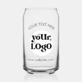 Custom Company Branded Business Logo Blikvorm Glas (Achterkant)