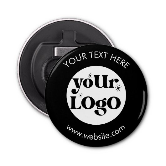 Custom Company Branded Business Logo Button Flesopener (Voorkant)