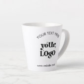 Custom Company Branded Business Logo Latte Mok (Rechterhoek)