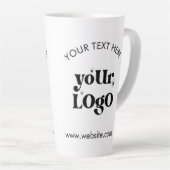 Custom Company Branded Business Logo Latte Mok (Rechterhoek)