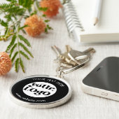 Custom Company Branded Business Logo Sleutelhanger (Zijkant)