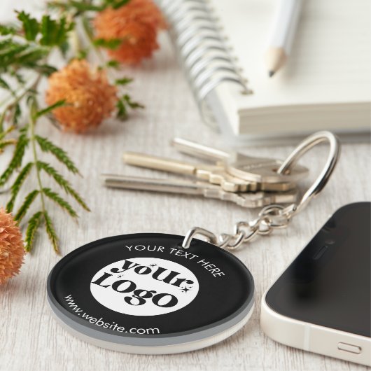 Custom Company Branded Business Logo Sleutelhanger (Voorkant Rechts)