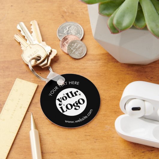 Custom Company Branded Business Logo Sleutelhanger (Bureau)