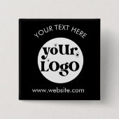 Custom Company Branded Business Logo Vierkante Button 5,1 Cm (Voorkant)