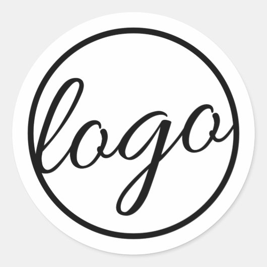 Custom Company Branding Logo Business Ronde Sticker (Voorkant)