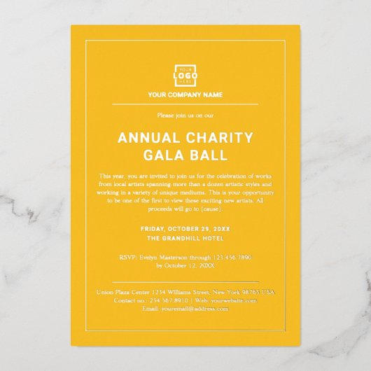 Custom Company Business Corporate Event Party Folie Uitnodiging (Voorkant)