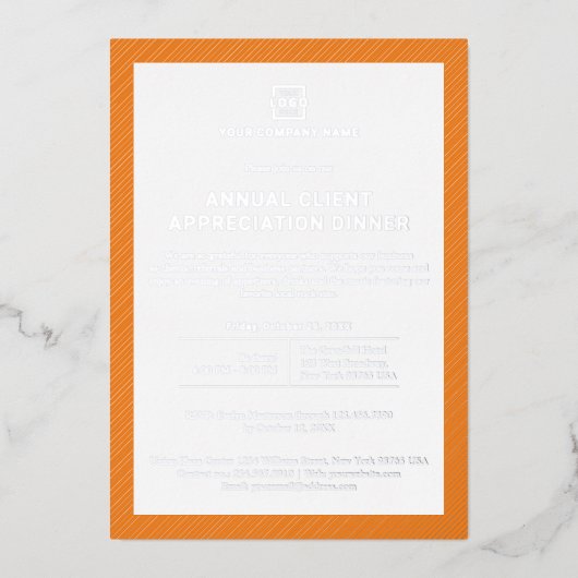 Custom Company Business Corporate Event Party Folie Uitnodiging (Voorkant)