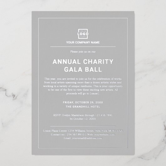 Custom Company Business Corporate Event Party Folie Uitnodiging (Voorkant)