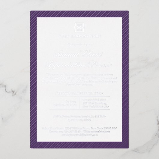 Custom Company Business Corporate Event Party Folie Uitnodiging (Voorkant)