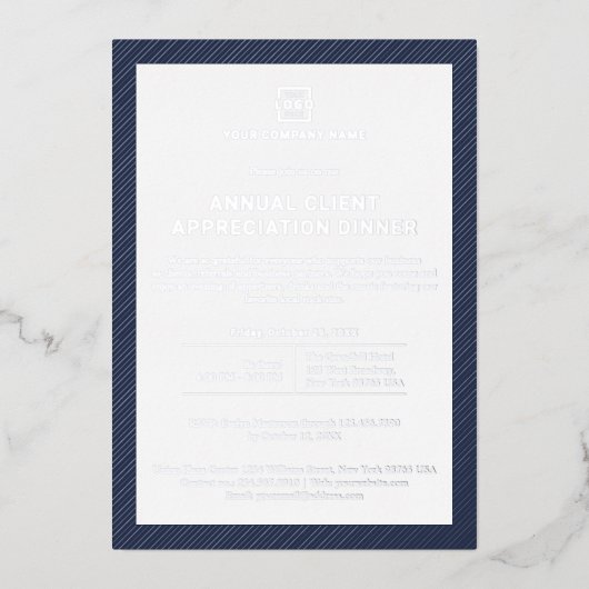 Custom Company Business Corporate Event Party Folie Uitnodiging (Voorkant)