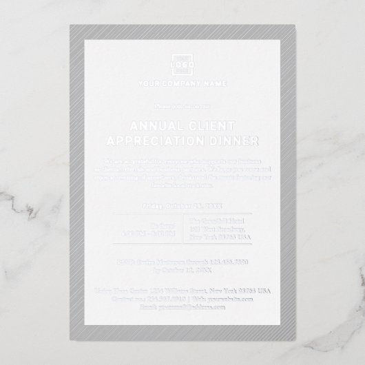 Custom Company Business Corporate Event Party Folie Uitnodiging (Voorkant)