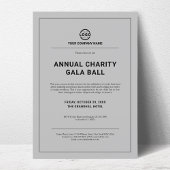 Custom Company Business Corporate Event Party Grey Kaart