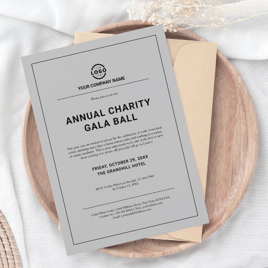 Custom Company Business Corporate Event Party Grey Kaart