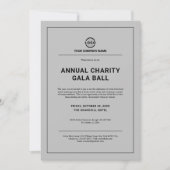 Custom Company Business Corporate Event Party Grey Kaart (Voorkant)