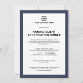 Custom Company Business Corporate Event Party Kaart (Voorkant)