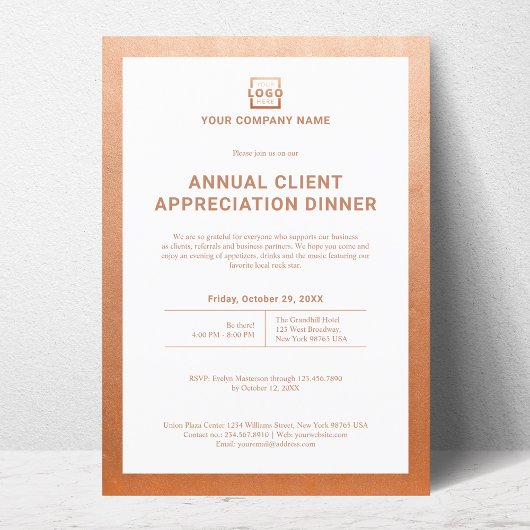 Custom Company Business Corporate Event Party Kaart