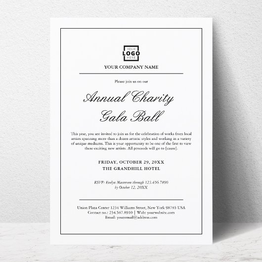 Custom Company Business Corporate Event Party Kaart