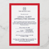 Custom Company Business Corporate Event Party Red Folie Uitnodiging (Voorkant)