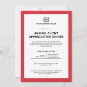 Custom Company Business Corporate Event Party Red Kaart (Voorkant)