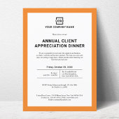 Custom Company Business Corporate Party Oranje Kaart