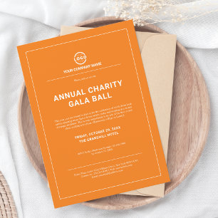 Custom Company Business Corporate Party Oranje Kaart