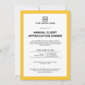 Custom Company Business Corporate Party Yellow Kaart (Voorkant)
