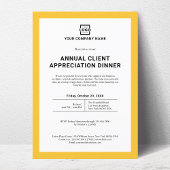 Custom Company Business Corporate Party Yellow Kaart