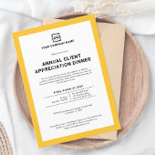 Custom Company Business Corporate Party Yellow Kaart