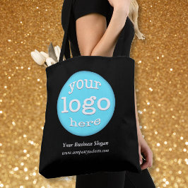 Custom Company Business Event Logo Promotie Zwart Tote Bag