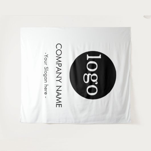 Custom Company business Logo Backdrop For Events Wandkleed (Voorkant (horizontaal))