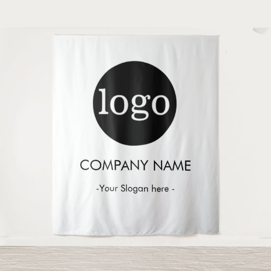 Custom Company business Logo Backdrop For Events Wandkleed (Voorkant)