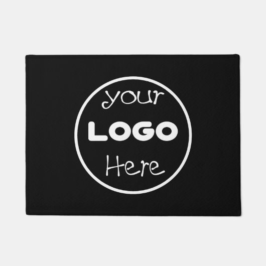 Custom Company Business Logo Black — Doormat Deurmat (Voorkant)