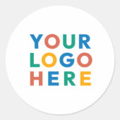 Custom Company Business Logo Branded Classic Ronde Sticker (Voorkant)