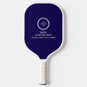Custom Company Business Logo en tekst eenvoudig bl Pickleball Paddle (Achterkant)