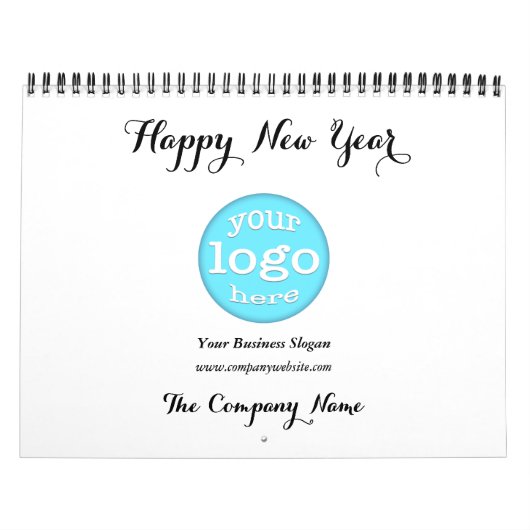 Custom Company Business Logo Kantoor 2026 Foto Kalender (Hoes)