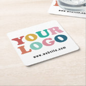 Custom Company Business Logo Kartonnen Onderzetters (Schuin)