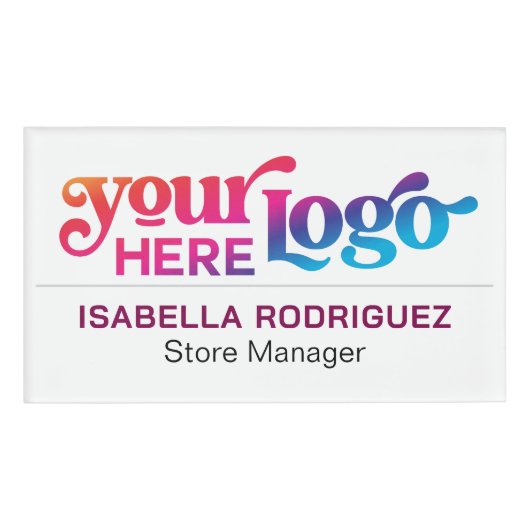 Custom Company Business Logo Medewerker Naambadge (Voorkant)