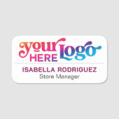 Custom Company Business Logo Medewerker Naamplaatje (Voorkant)